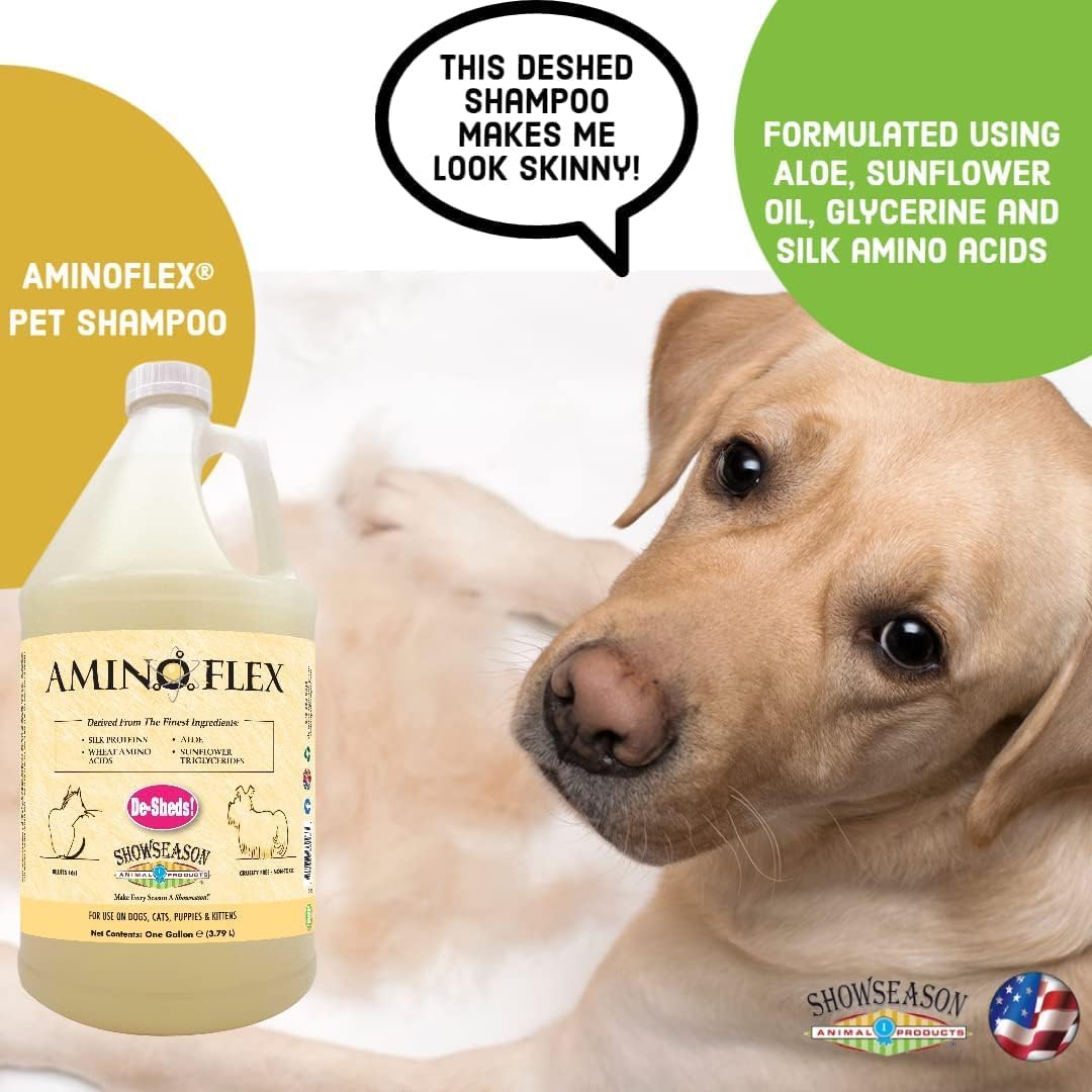 aminoflex® pet shampoo 1 gallon | cruelty-free | showing dimensions
