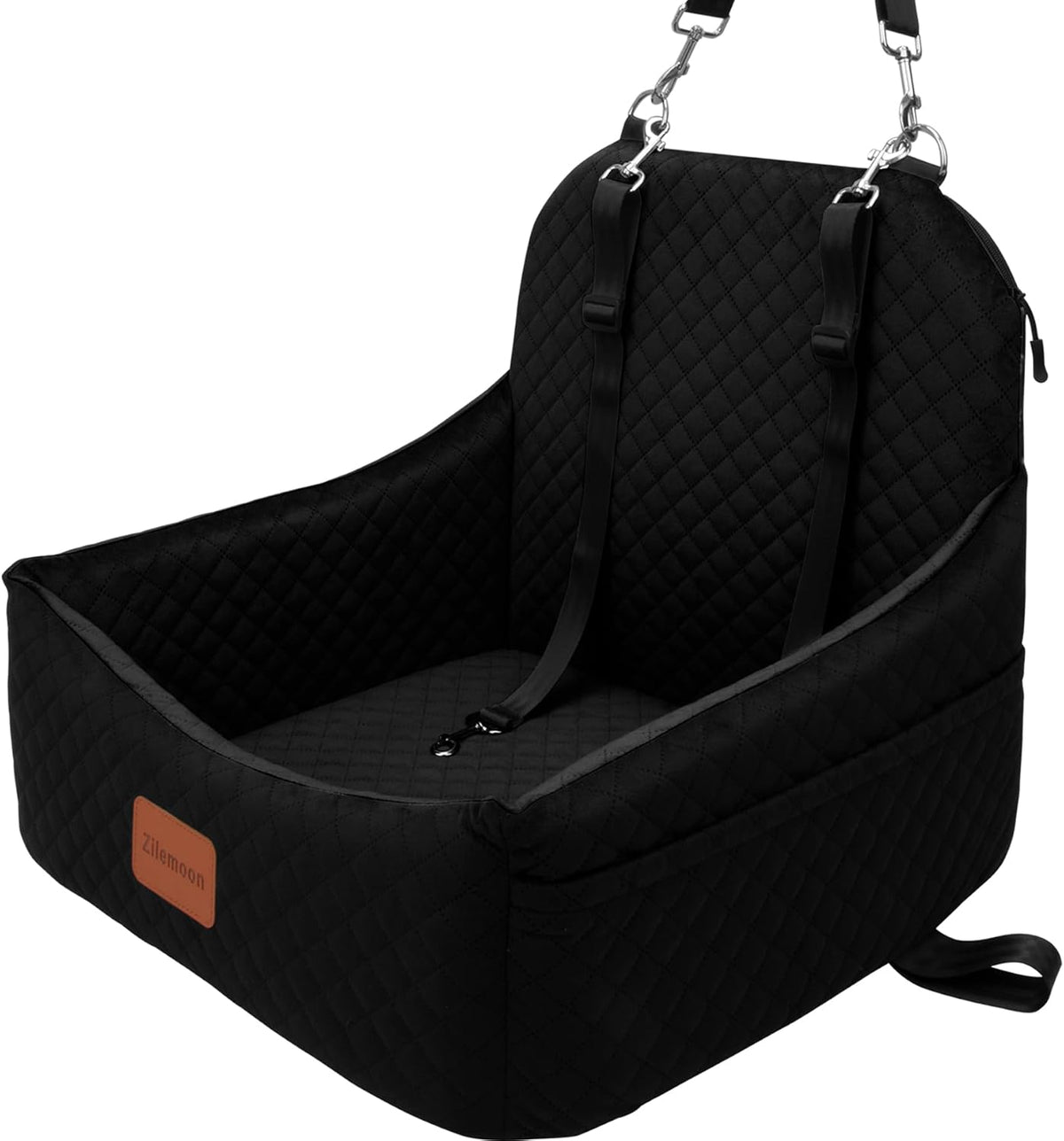 car dog seat with 2 safety leashes,dog car, main product view