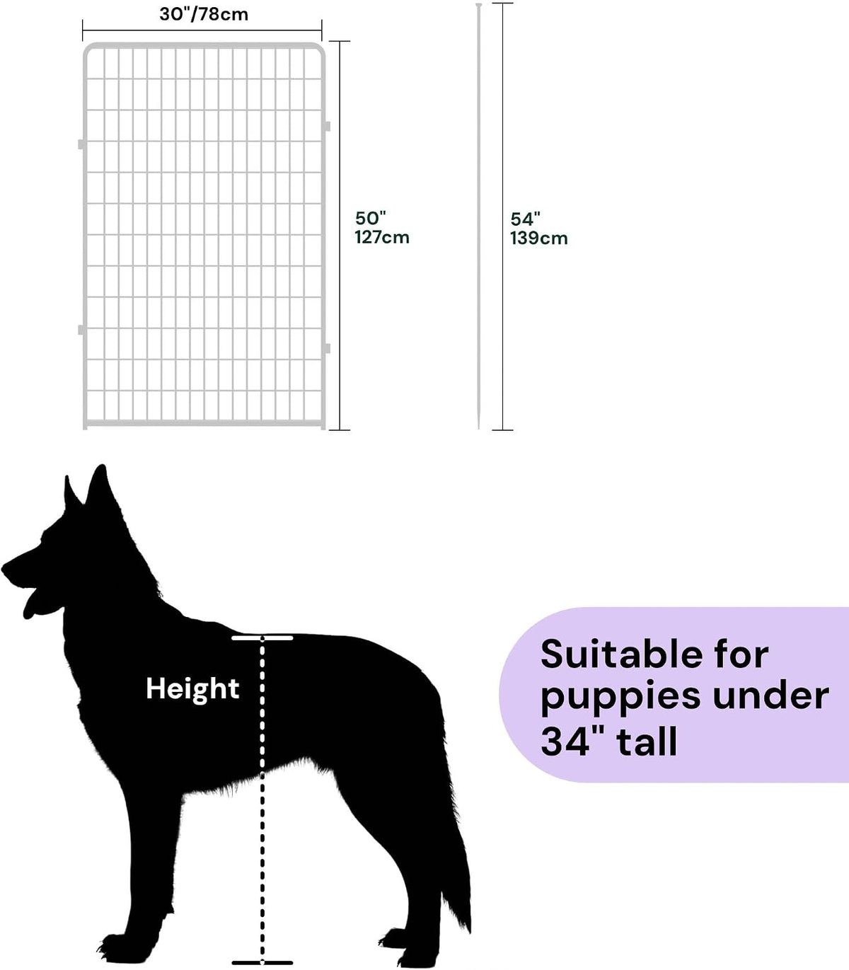 sunsgrove dog playpen indoor, 50 inch 2 panels shown in use