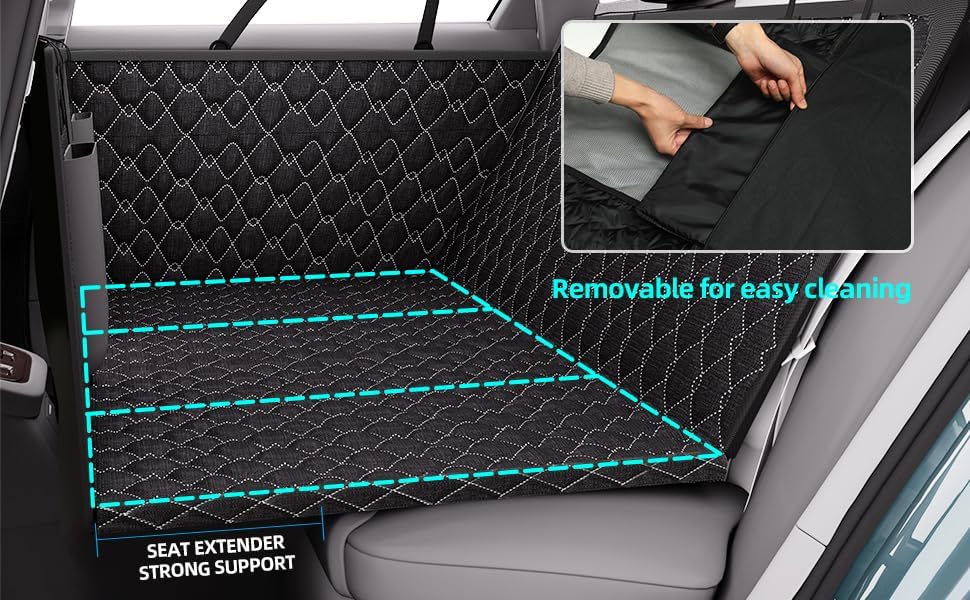 petalage dog truck seat cover for back seat, side view