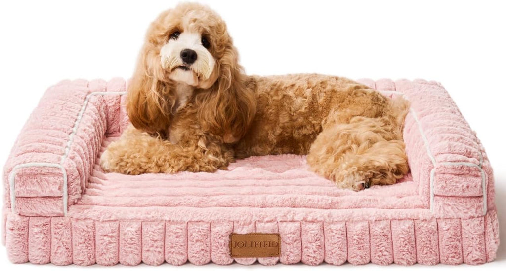 orthopedic medium dog bed furry pet bed, washable, main product view