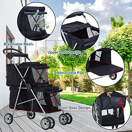 dog strollers for small medium dogs cat strollers, side view