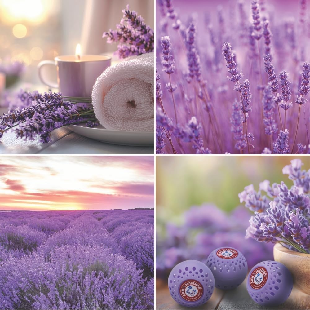 arm & hammer odorbusterz® odor eliminator balls, lavender, close-up detail