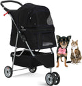 dkeli 3-wheel pet stroller, lightweight foldable dog stroller, main product view