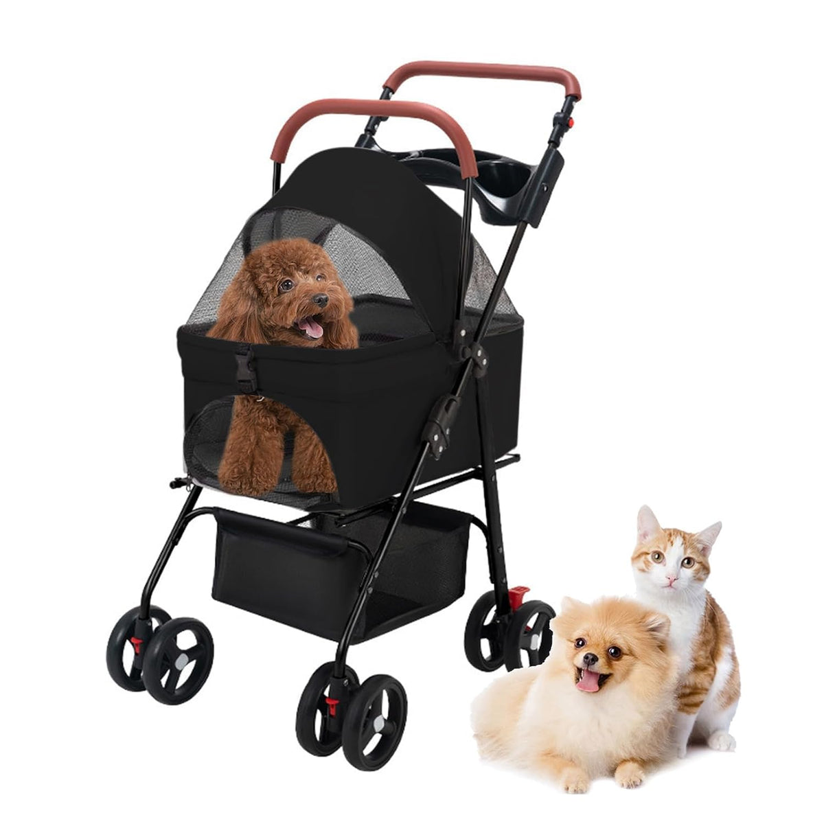 pet stroller-folding 4 wheels cat/dog stroller for medium, main product view
