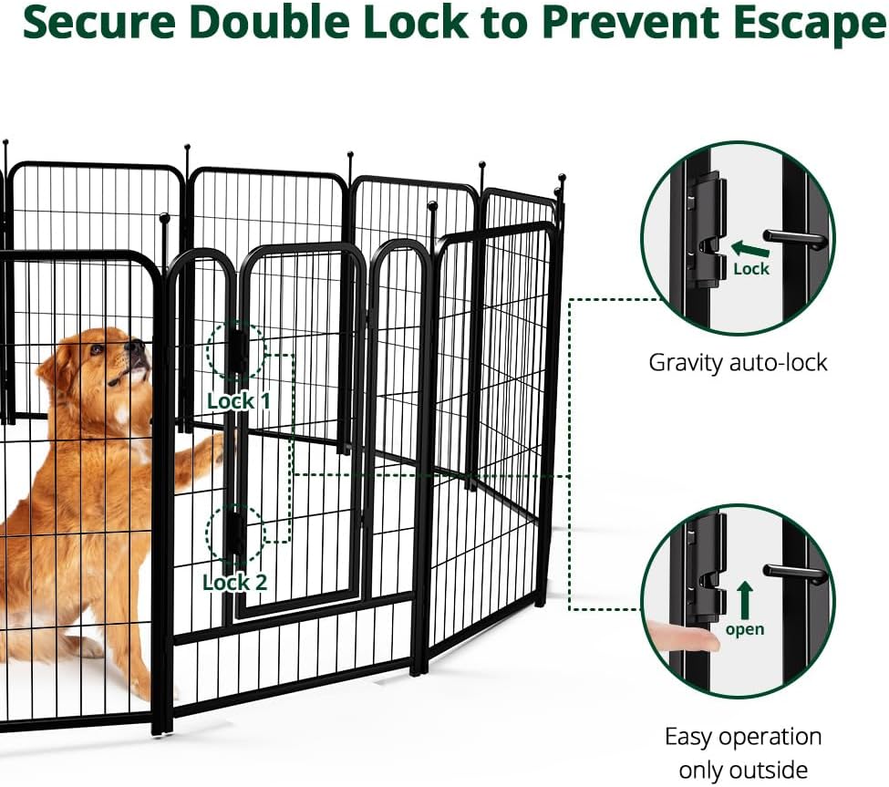pawgiant dog fence playpen 24”/32”/40” indoor outdoor for, close-up detail