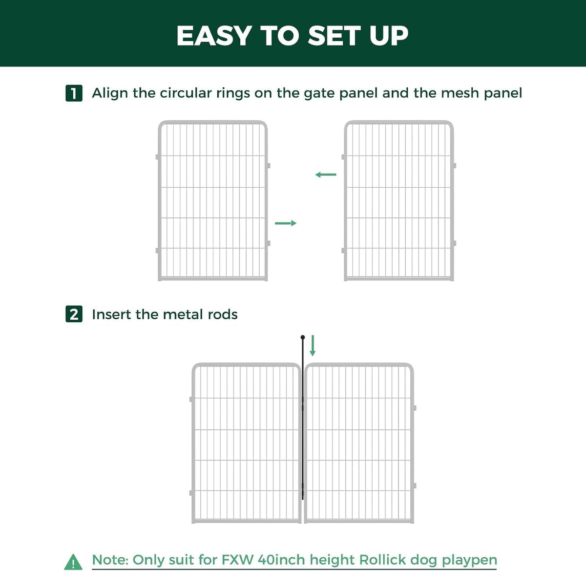 fxw indoor replacement stakes, dog playpen accessories, 45", close-up detail