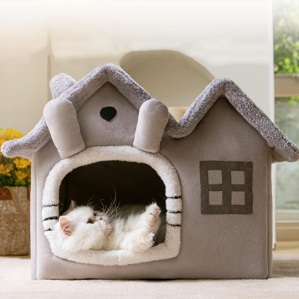 luxury double roof indoor dog house cat nest,foldable, package contents