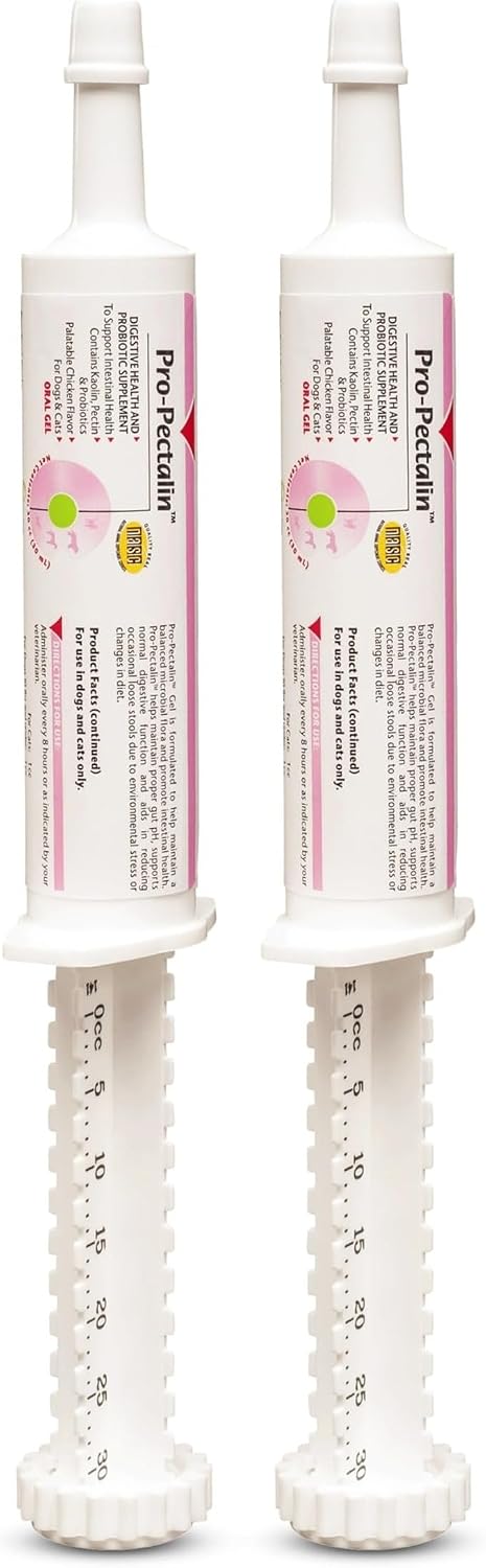 vetoquinol pro-pectalin probiotic paste for pets, 30cc (pack, main product view