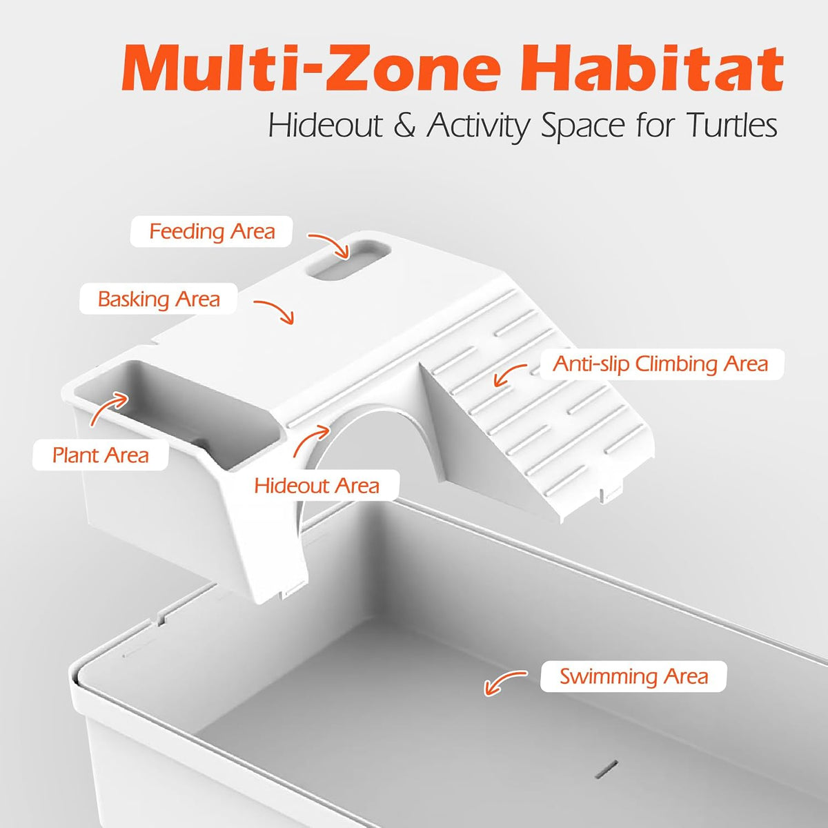 azv turtle tank starter kit,6.57 gallon habitat for, package contents