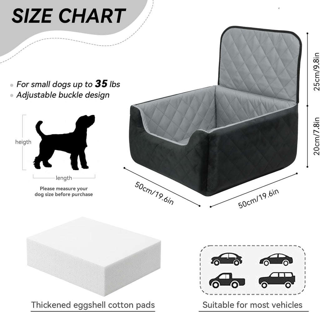 dog car seat for small medium dogs up, close-up detail