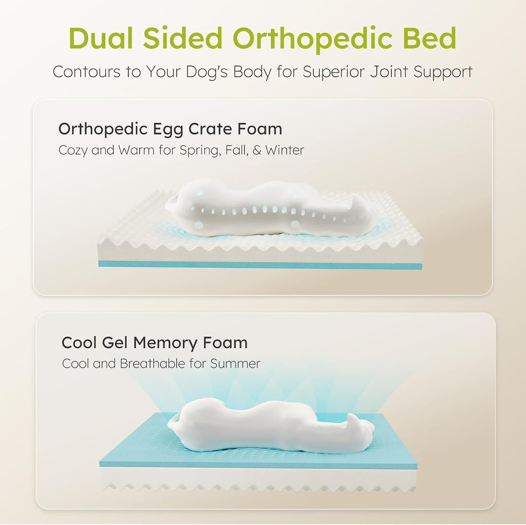 cwawz extra large dog bed, orthopedic dog bed shown in use