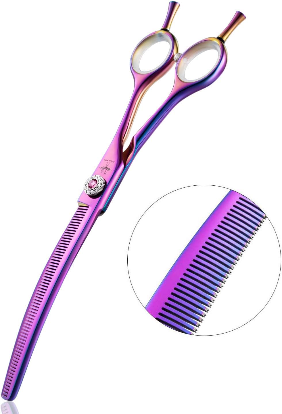 purplebird 7" dog grooming scissors - thinning texturizing, main product view