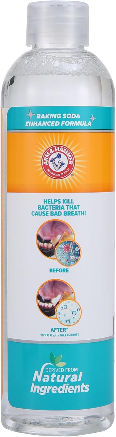 arm & hammer advanced care cat dental water, side view