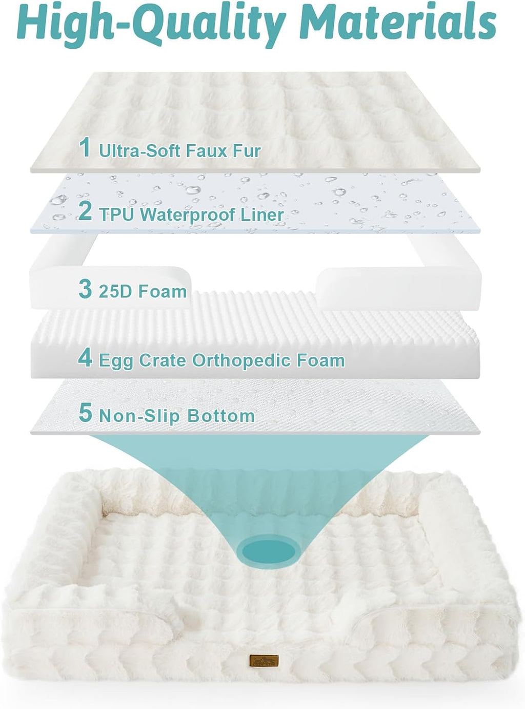 cozy kiss warm orthopedic extra large dog bed, view 9