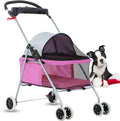 4 wheels pet stroller,dog cage protable travel folding, main product view