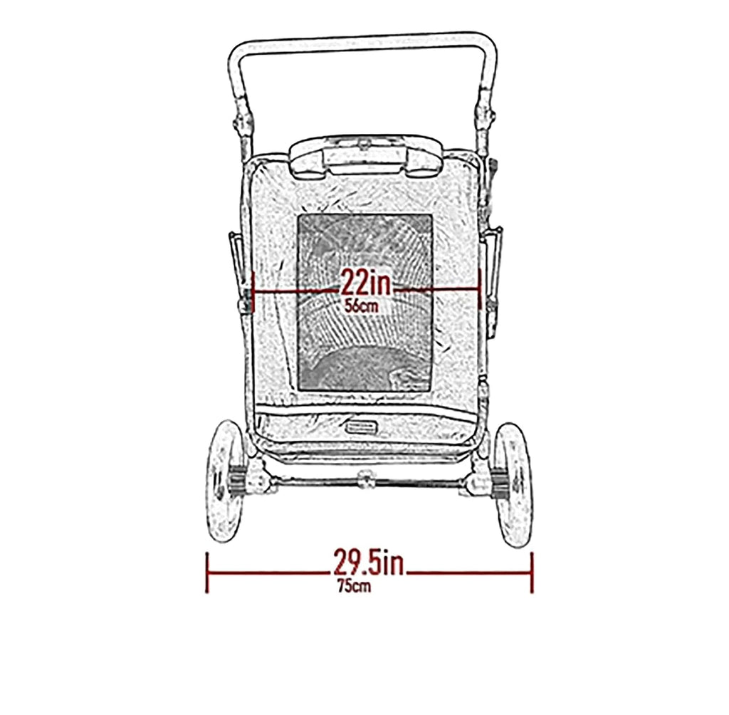 pet gear no-zip expedition pet stroller, light graphite, close-up detail