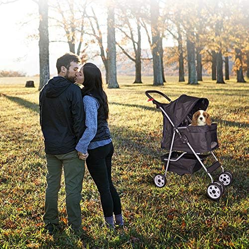 4 wheel pet stroller cat dog cage stroller, package contents