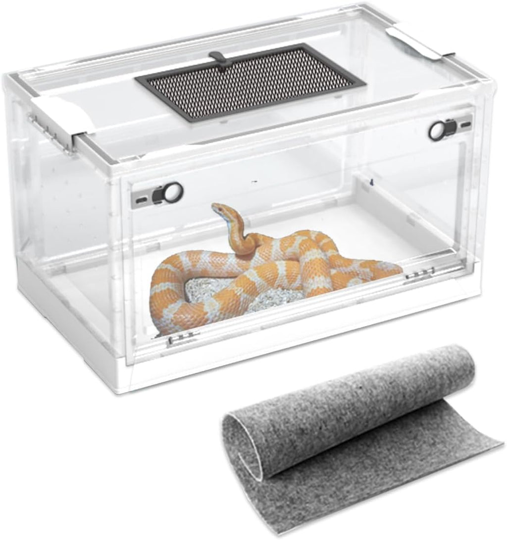 dutiplus large snake reptile tank, habitat cages,white, 21.65"x12.6"x12.2", main product view