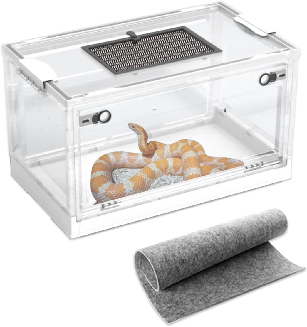 dutiplus large snake reptile tank, habitat cages,white, 21.65"x12.6"x12.2", main product view