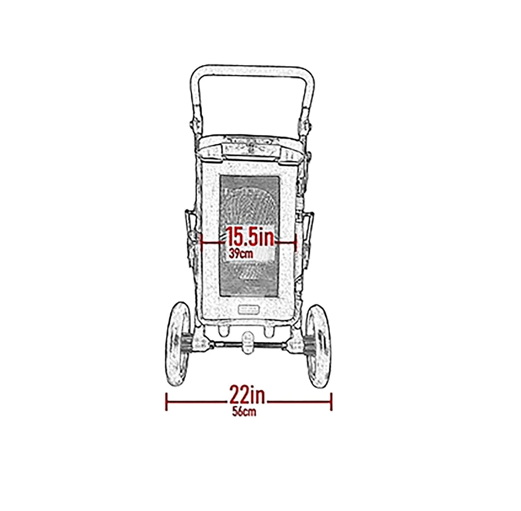 pet gear no-zip excursion pet stroller, graphite, close-up detail