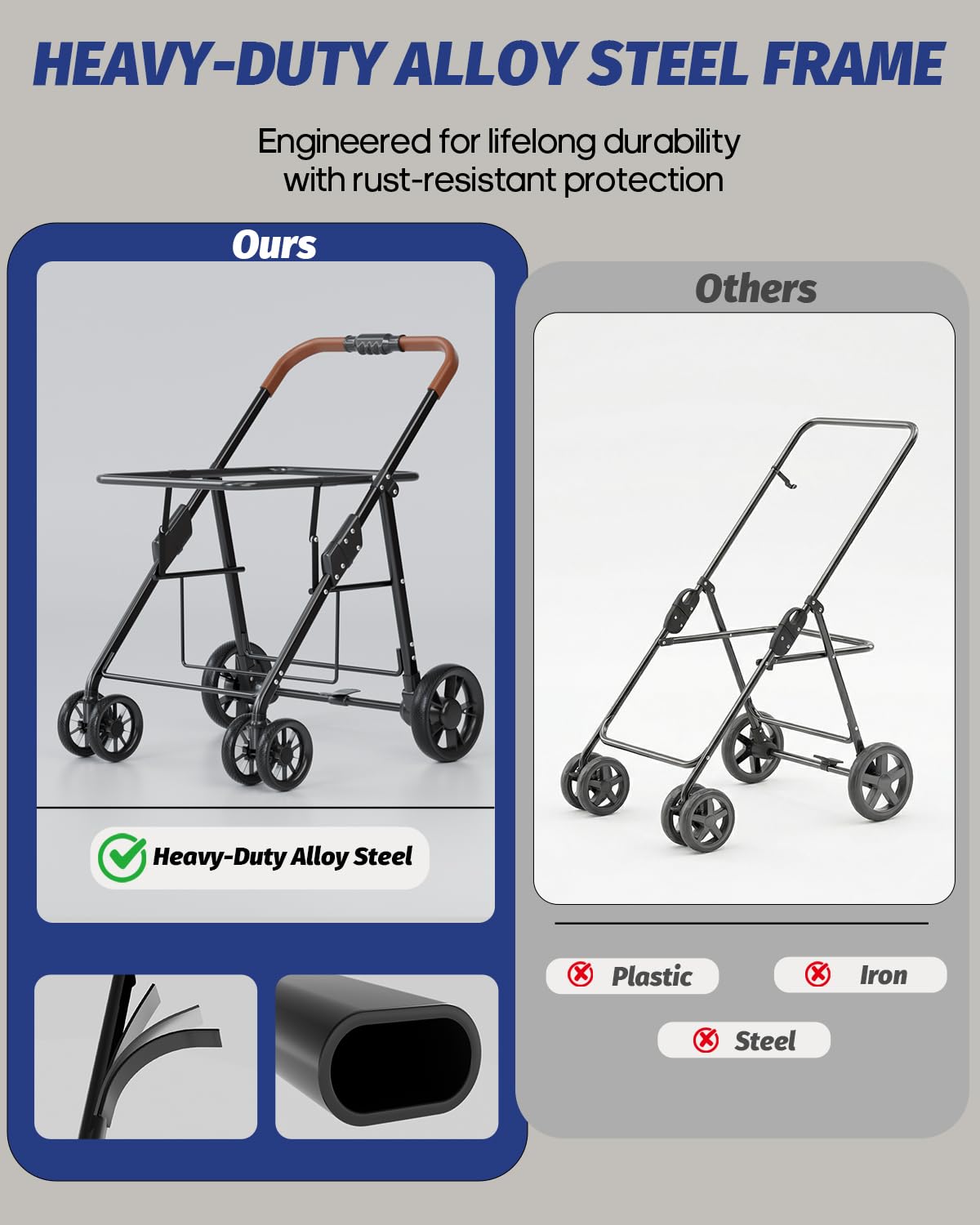 dog stroller for large & medium dogs up on a desk or shelf