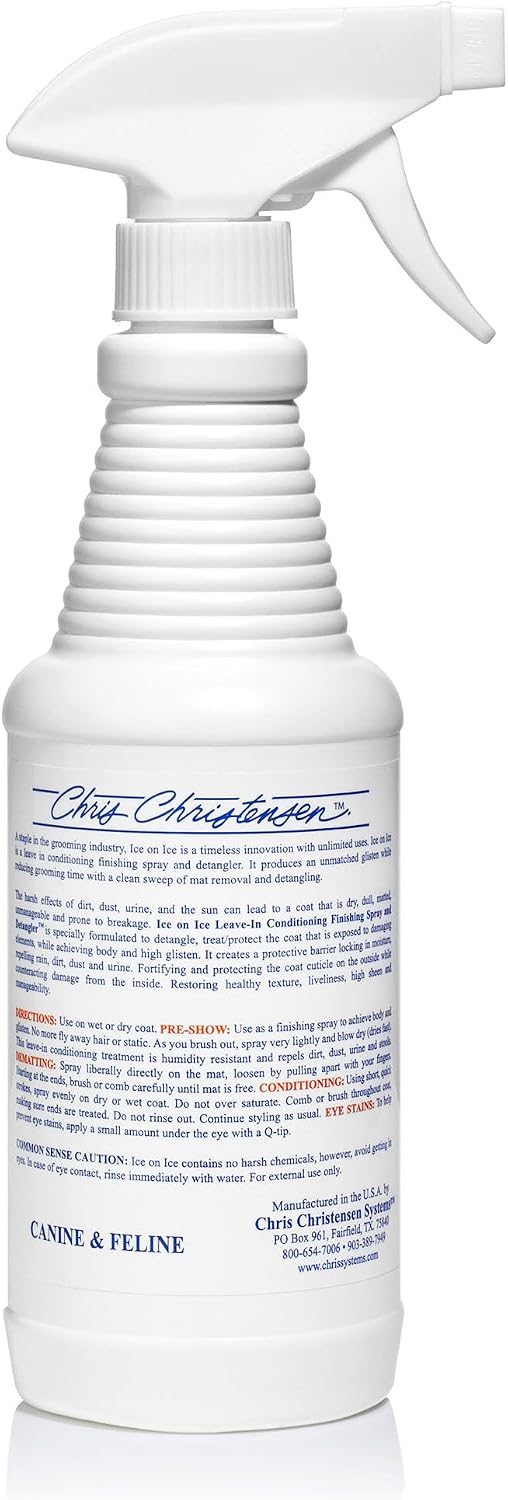 chris christensen ice on ice detangler & finishing, close-up detail