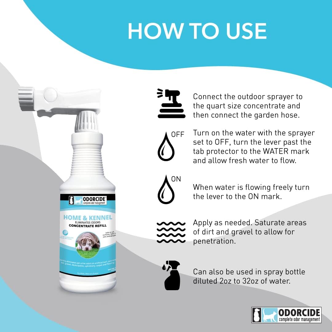 odorcide pet odor eliminator for home & kennel shown in use