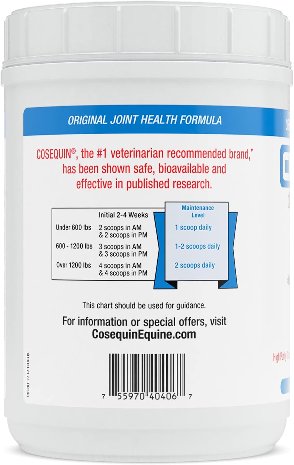 nutramax cosequin original joint health supplement for horses, close-up detail