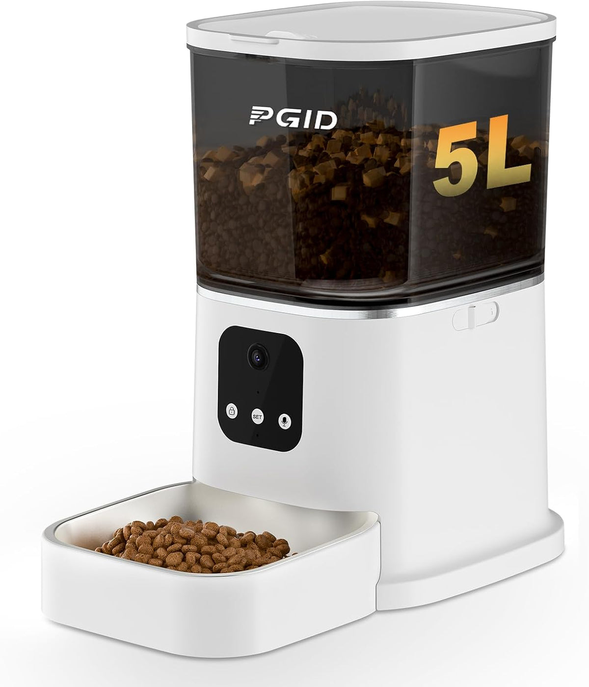 automatic cat feeder with 4k camera,2.4g auto dog, main product view