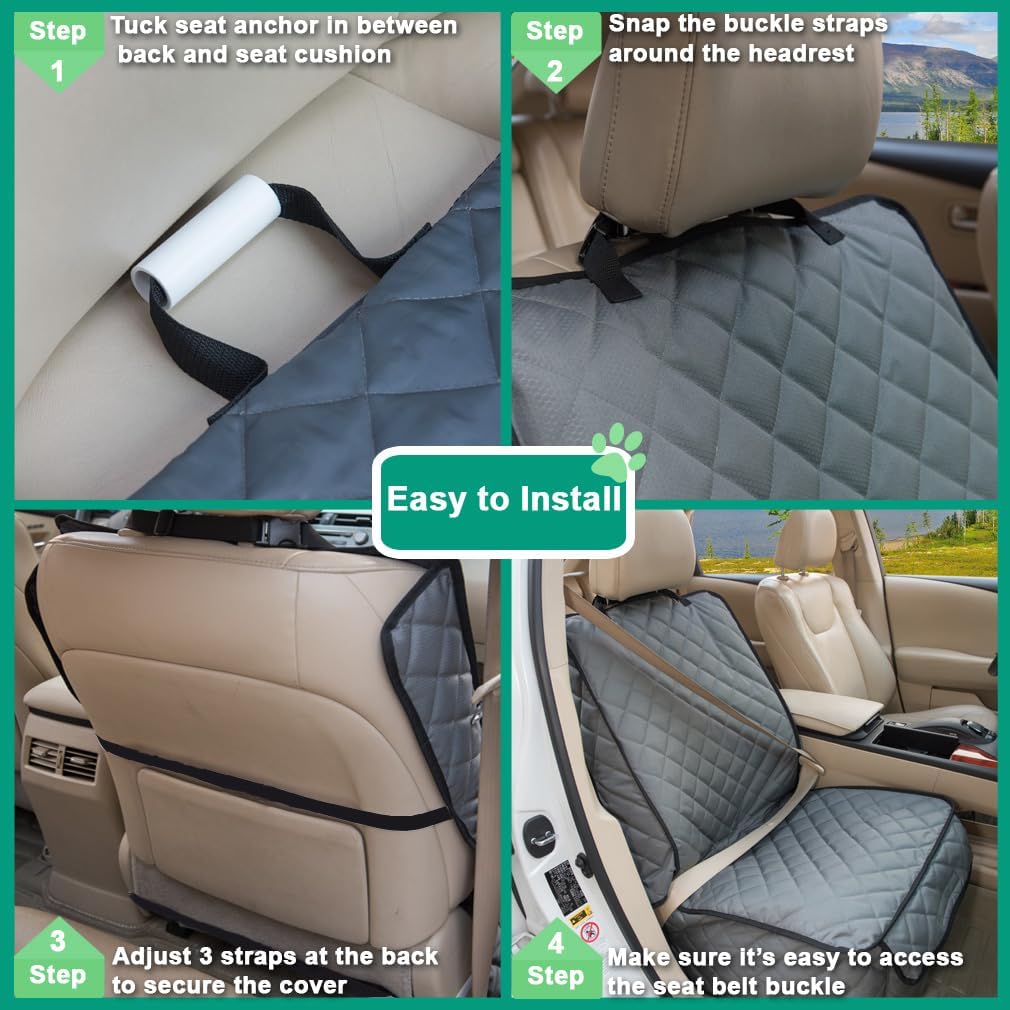 waterproof front seat cover dog car seat covers showing dimensions