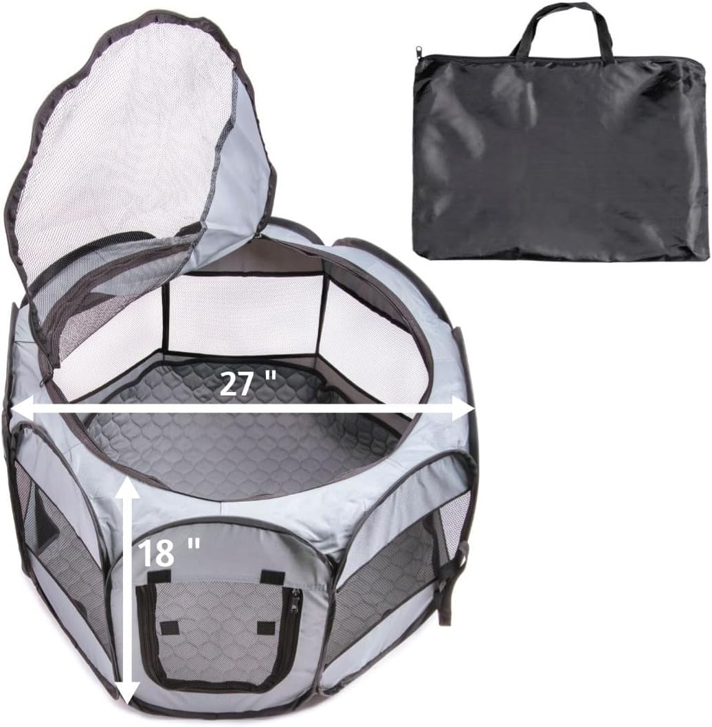 pet pen with washable pee pad, dog playpen, close-up detail