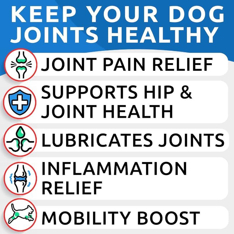 glucosamine chondroitin dog hip & joint supplement shown in use