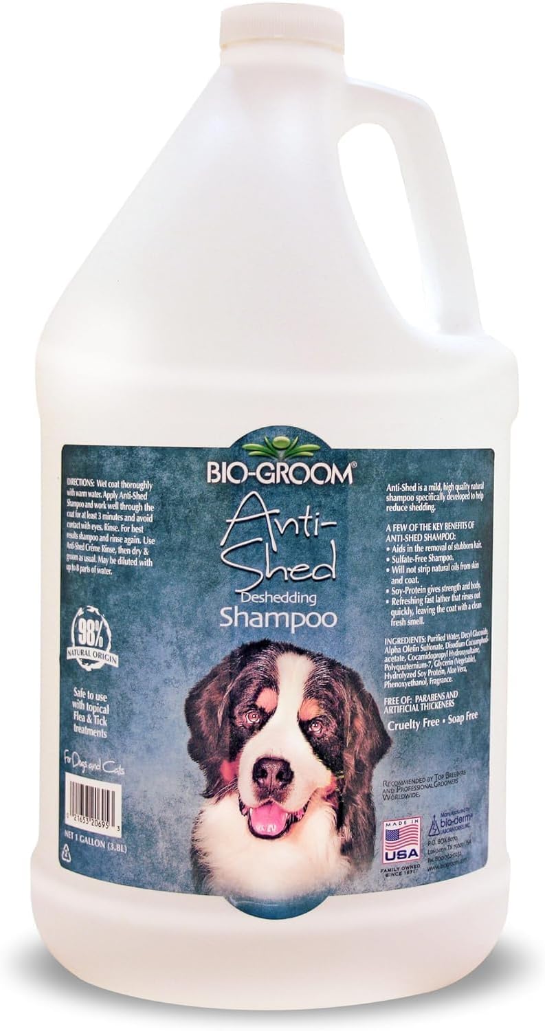 bio-groom anti-shed deshedding dog shampoo, odor eliminating, 1, main product view