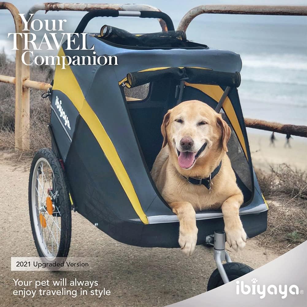 ibiyaya - hercules large dog stroller for large, front angle view
