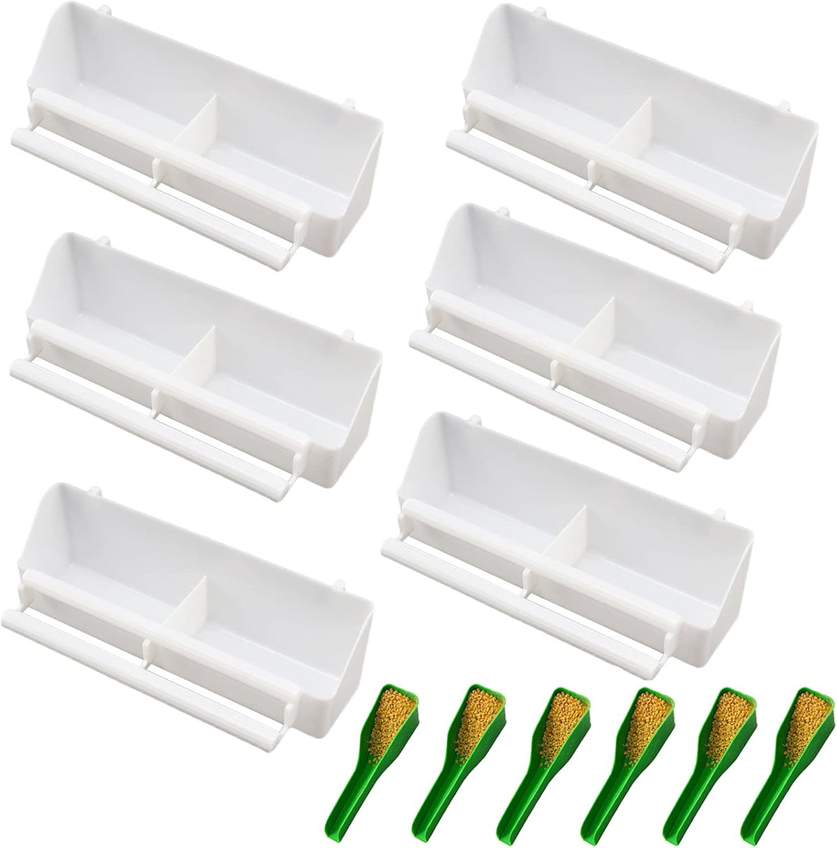 bird feeder, pet birds food double plastic, main product view