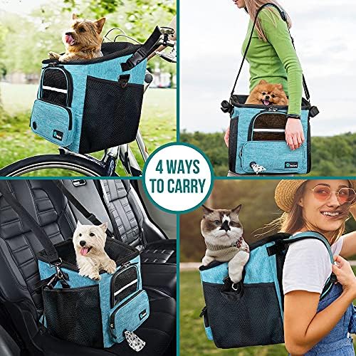 petami dog bike basket, soft-sided ventilated pet carrier, package contents