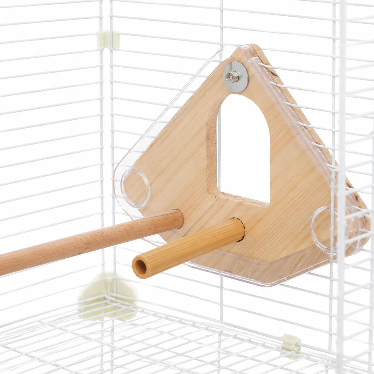 28 inch bird cage with stand for parakeets, close-up detail