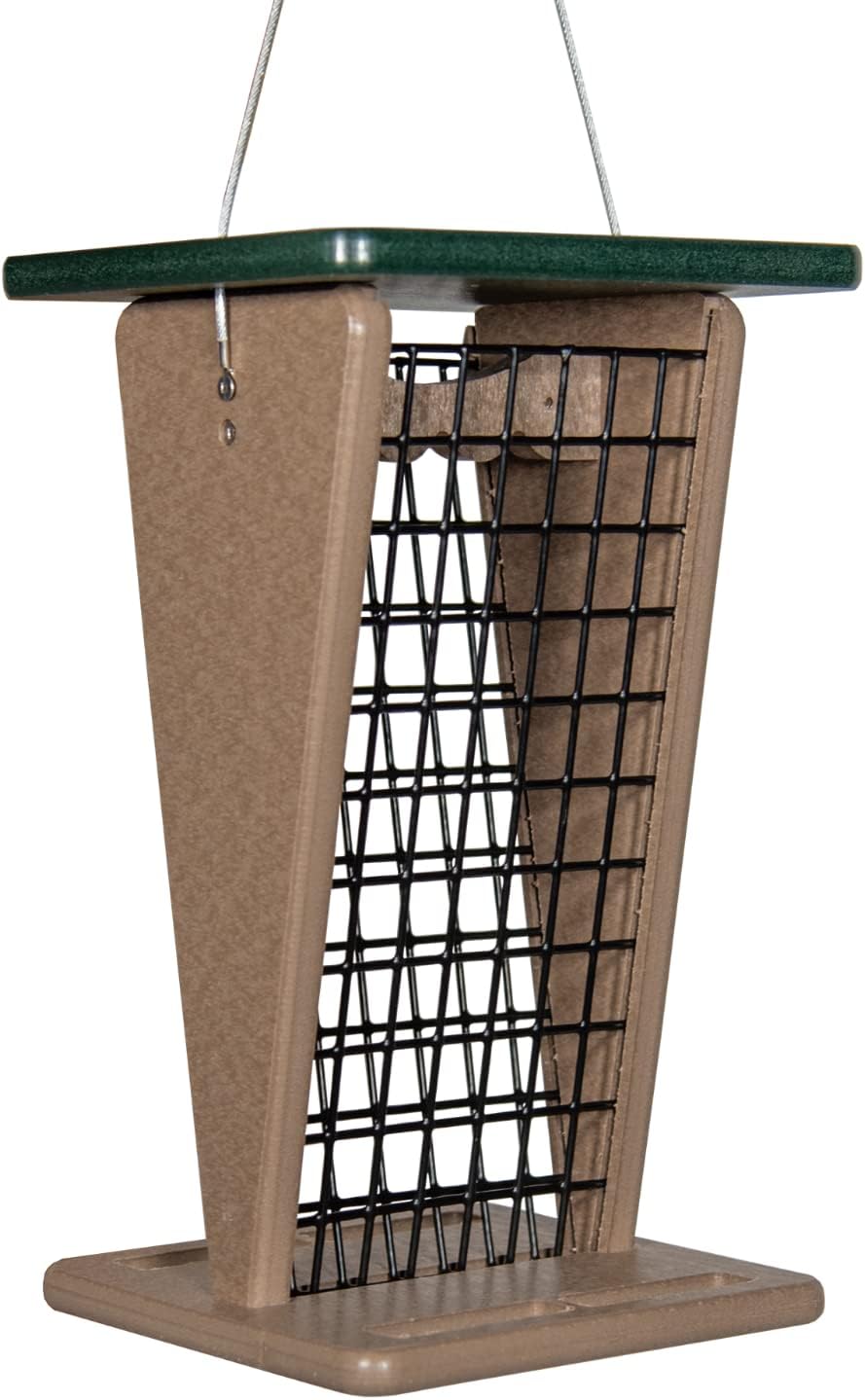 jcs wildlife poly lumber hanging whole peanut feeder shown in use