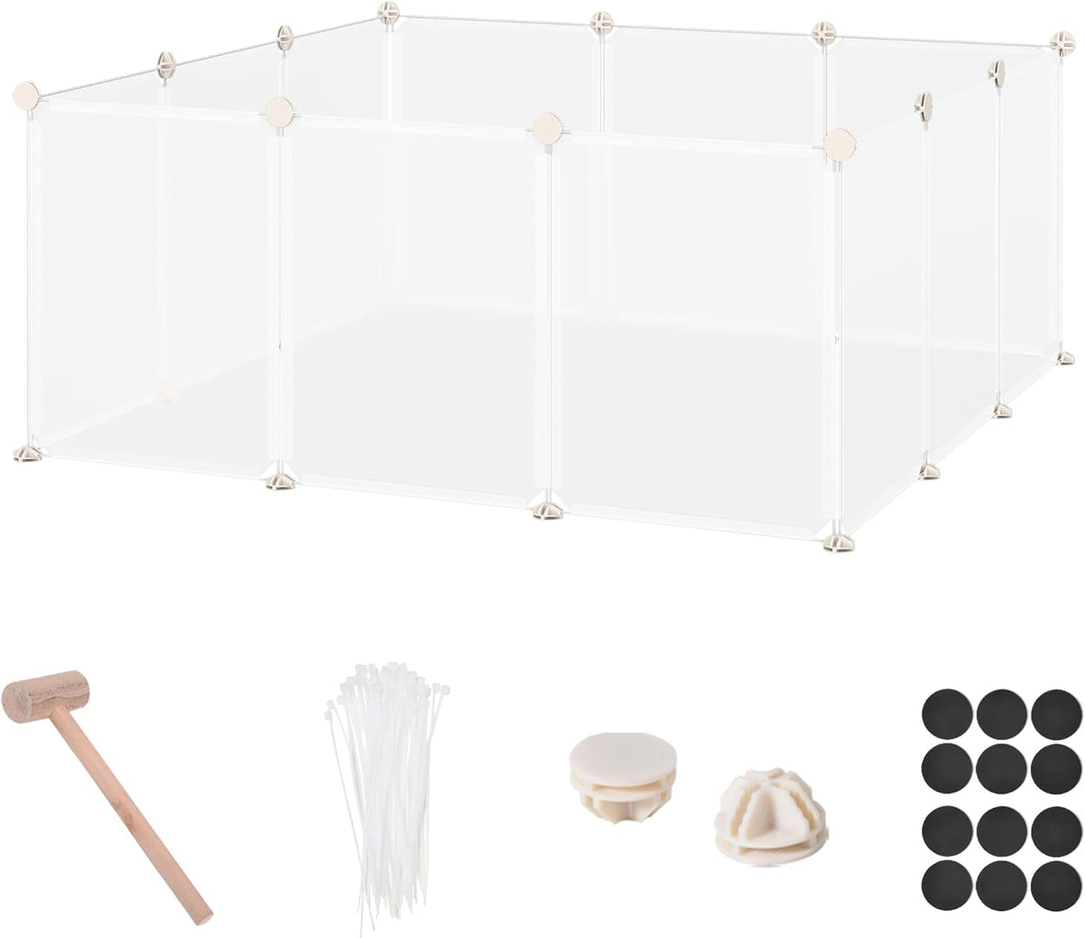 pawhut pet playpen diy small animal cage open, main product view