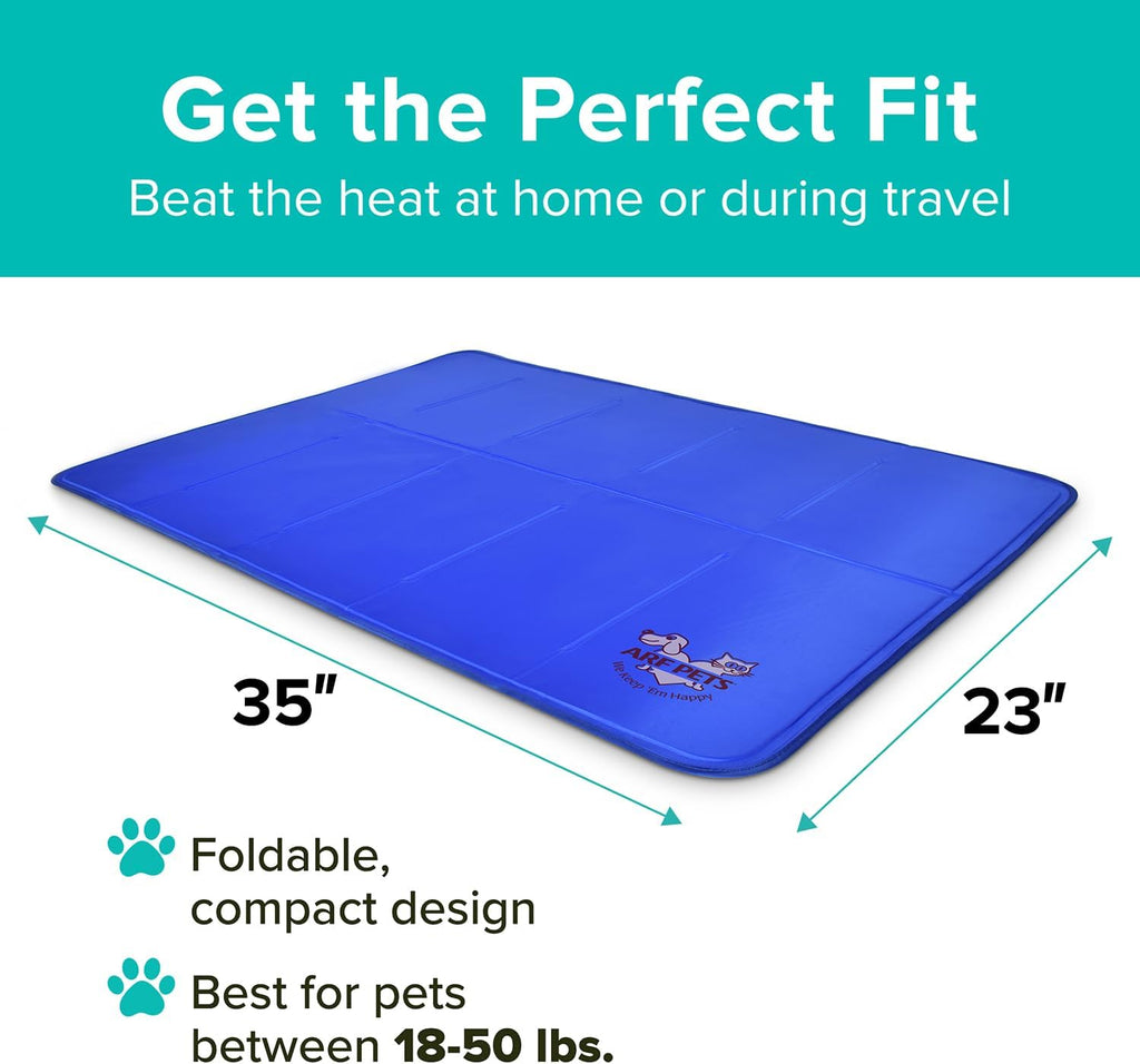 arf pets dog cooling mat - solid gel on a desk or shelf