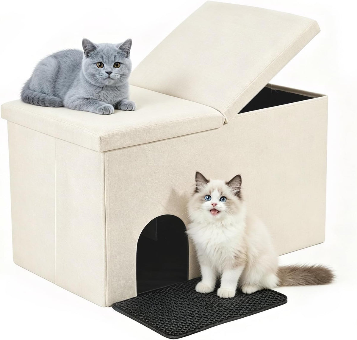 giantex 36.5" l cat litter box enclosure furniture, main product view