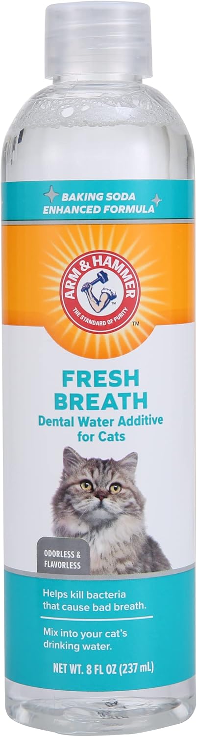 arm & hammer advanced care cat dental water, close-up detail