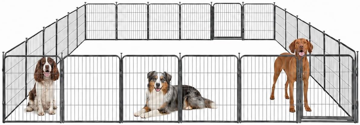 outdoor dog playpen - 32 inch, 24 panels, main product view