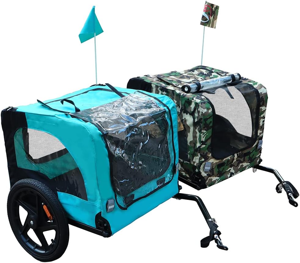 homvent dog bike trailer - folding pet carrier, package contents