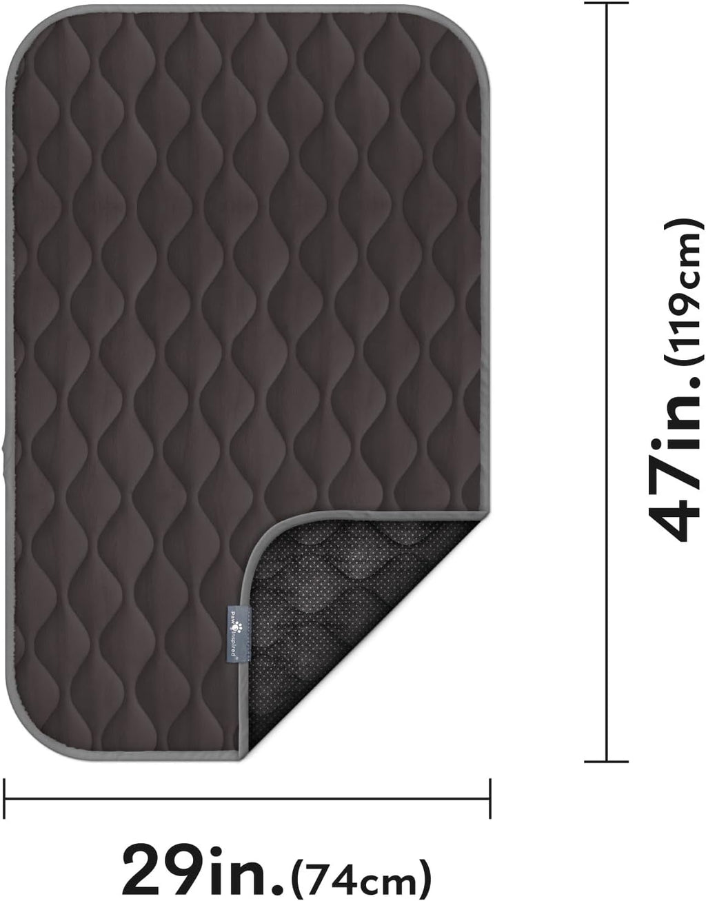 paw inspired washable padded crate mats for dogs shown in use