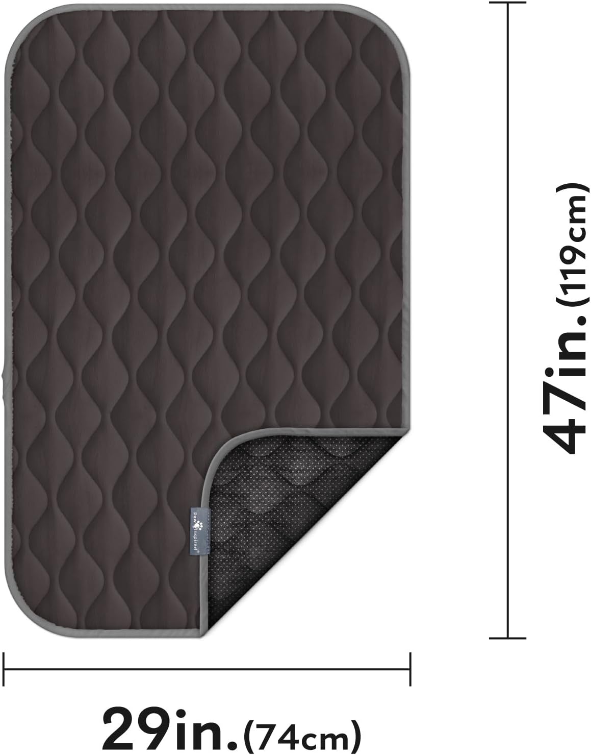 paw inspired washable padded crate mats for dogs shown in use