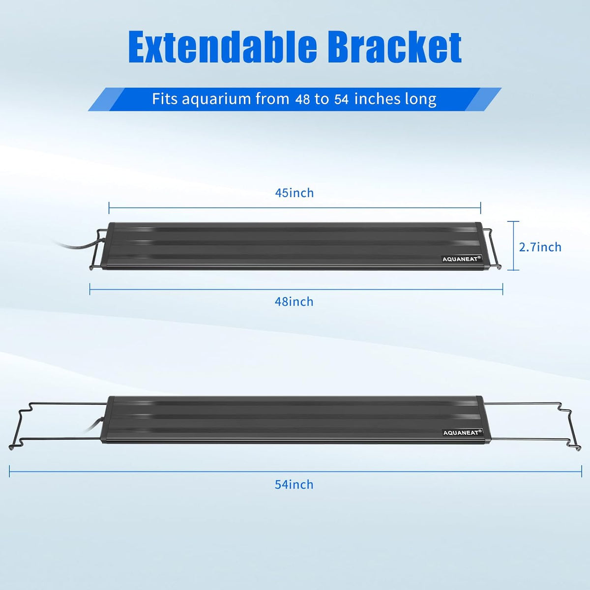 aquaneat led aquarium light full spectrum for 48, close-up detail