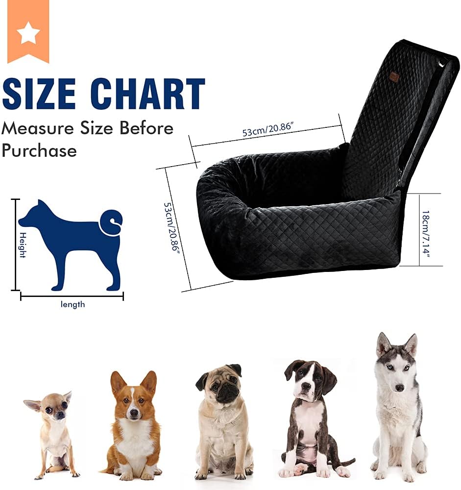 dog car seat pet booster seat pet travel shown in use