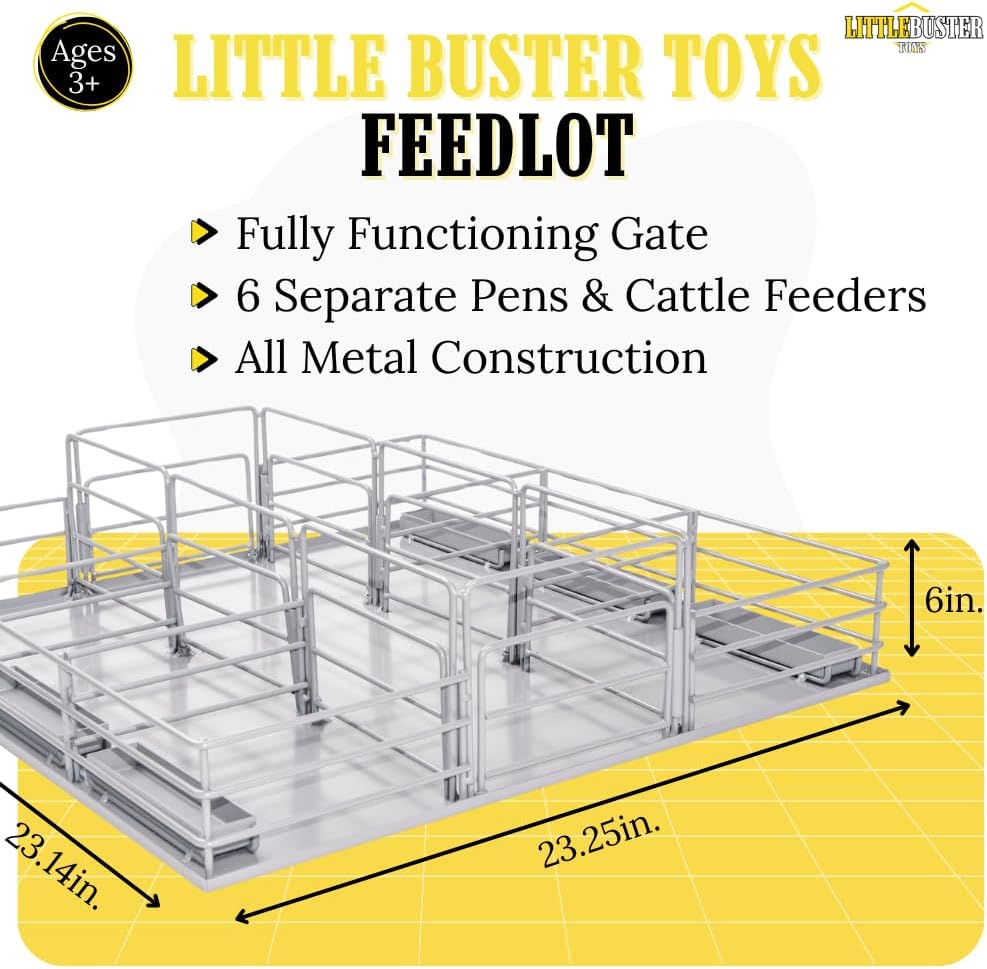 little buster toys feedlot – all-metal 1:16 scale, close-up detail